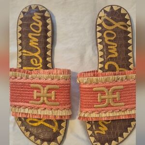 Sam Edelman Orange Georgia Slide With Frindge